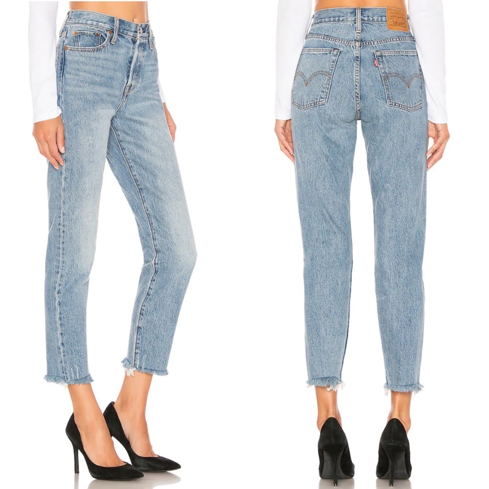 Levi’s Wedgie Icon Fit Cropped Raw Hem Jeans 28